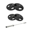 50kg Rubber Plate & Bar Set