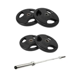 50kg Rubber Plate & Bar Set