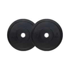 2 X 5kg Bolt Strength Pro Training Bumper Plates (Plain Black)