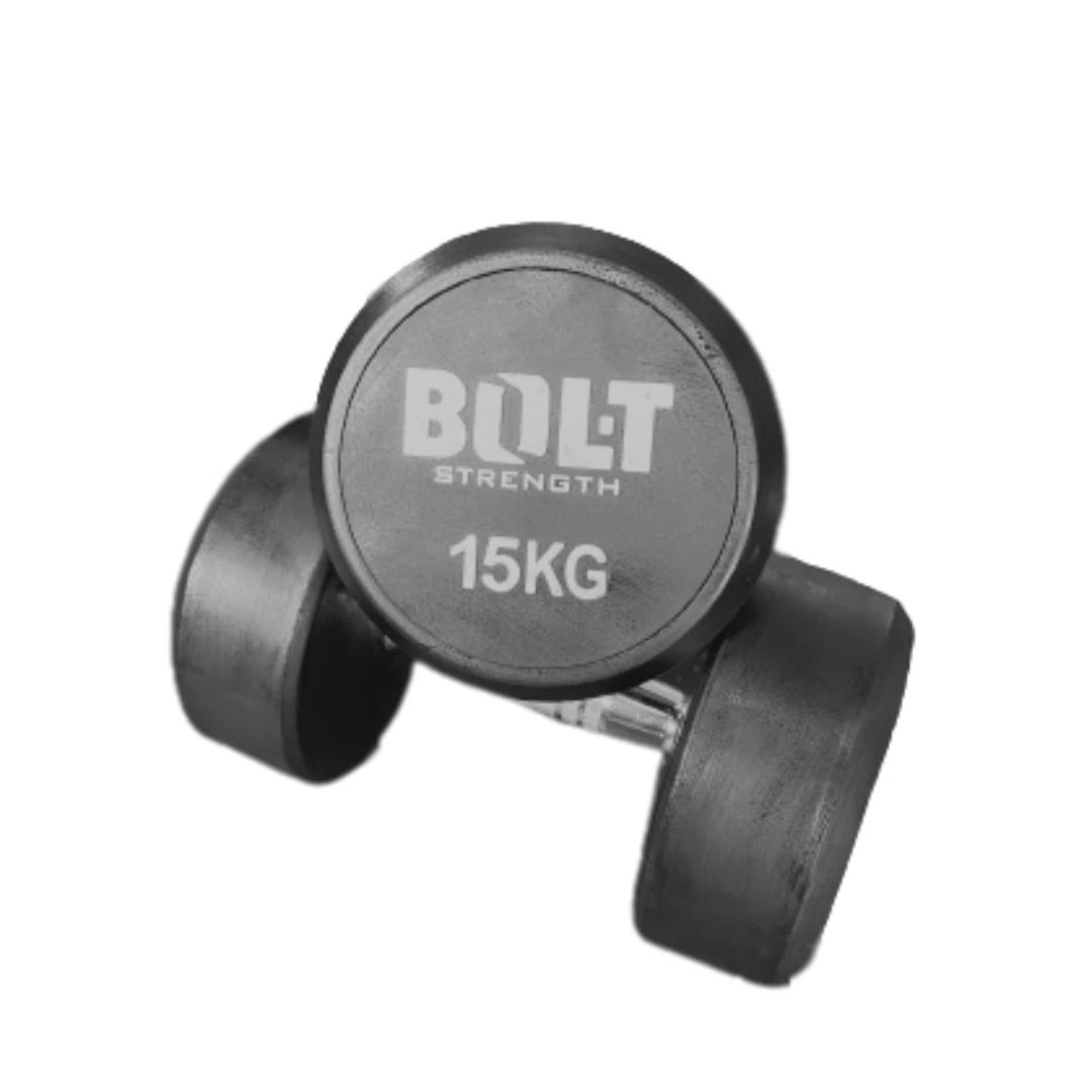 Bolt Strength Commercial Round Dumbbells (Pro) (Grey) 6 Bolt Strength Commercial Round Dumbbells (Pro) (Grey) - Image 6
