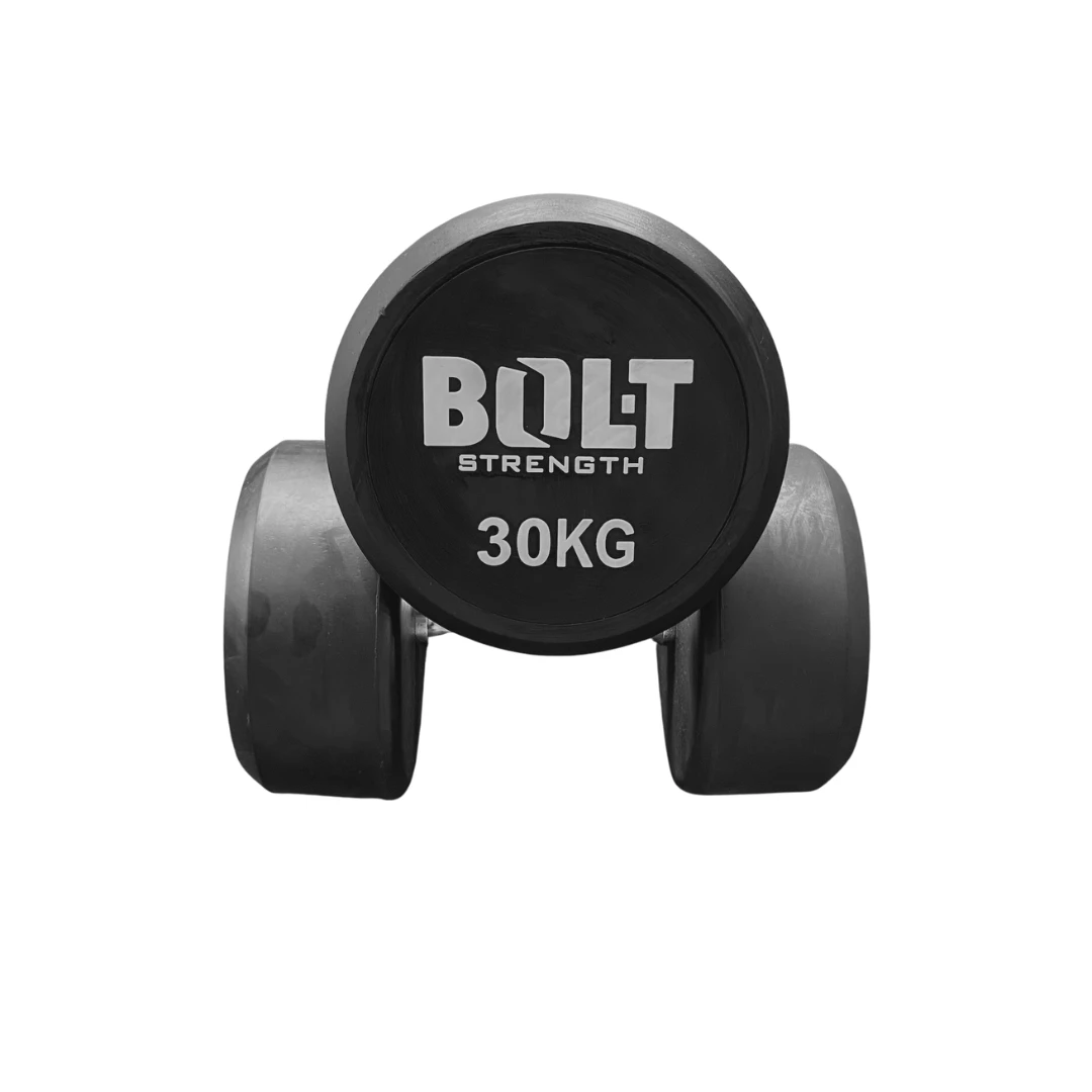 Bolt Strength Commercial Round Dumbbells (Pro) (Grey) 3 Bolt Strength Commercial Round Dumbbells (Pro) (Grey) - Image 3