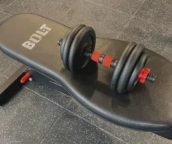 Dumbbell Set -Adjustable (2 X 15kg) -Core Fitness Gear Adjustable dumbbells on 601 bench 3 1