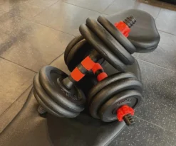 Dumbbell Set -Adjustable (2 X 15kg) -Core Fitness Gear Adjustable dumbbells on 601 bench 7 1