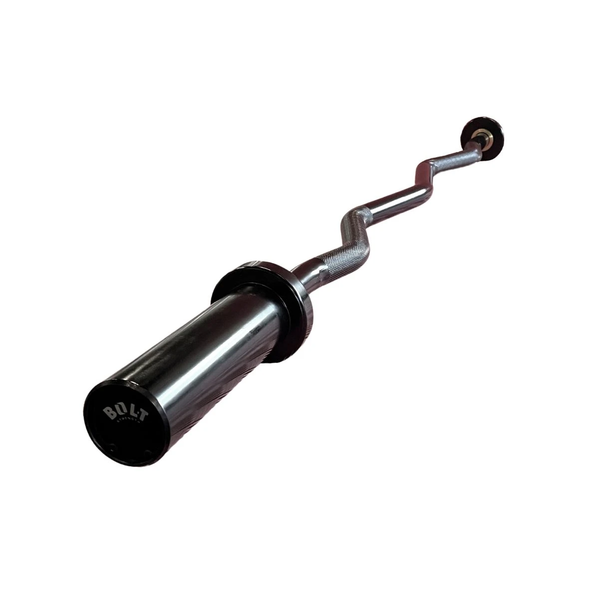 Olympic EZ Curl Bar (Black/Chrome) 4 Olympic EZ Curl Bar (Black/Chrome) - Image 4