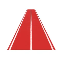 Bolt Strength Premium Turf | 2m * 25m * 16mm (Red With Lines)