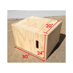 Wooden Plyometric Box 3 In 1 – 20″ X 24″ X 30″