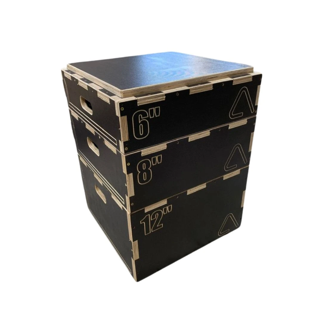 Custom Wooden Stackable Plyo Boxes (With Logo) 1 Custom Wooden Stackable Plyo Boxes (With Logo)