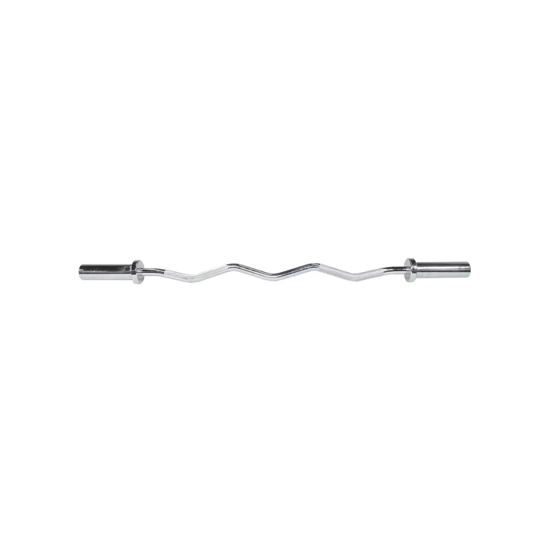 Olympic EZ Curl Bar (Black/Chrome) 3 Olympic EZ Curl Bar (Black/Chrome) - Image 3