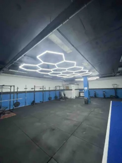Modular Hex LED Gym Lighting 9 Modular Hex LED Gym Lighting -Core Fitness Gear Hes Lighting Hanging