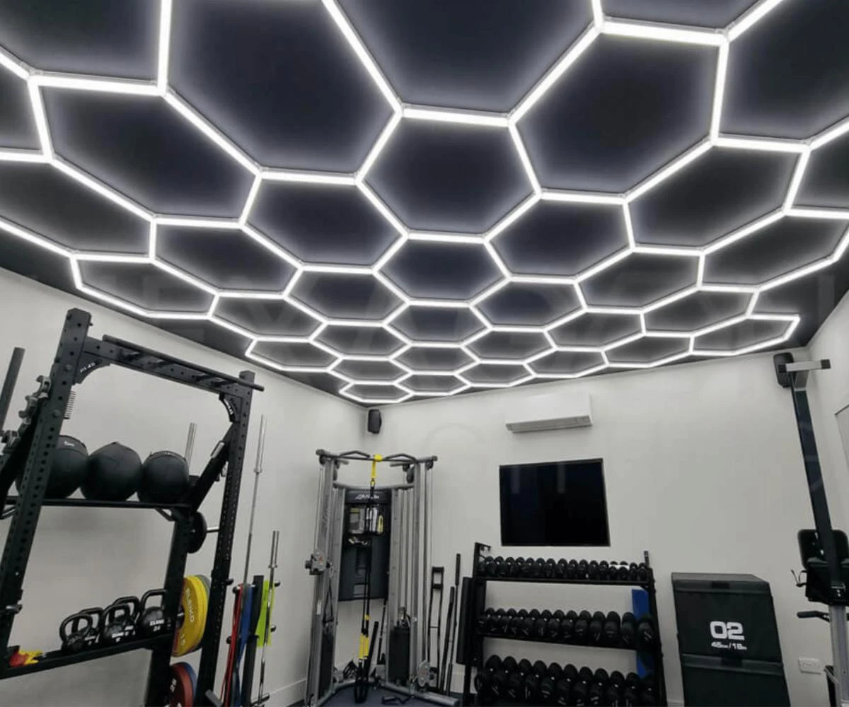 Modular Hex LED Gym Lighting 2 Modular Hex LED Gym Lighting - Image 2
