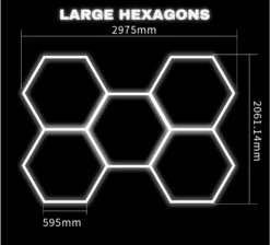 Modular Hex LED Gym Lighting 11 Modular Hex LED Gym Lighting -Core Fitness Gear LARGE HEX LIGHTING scaled