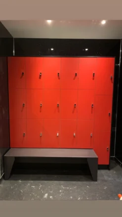 Gym Lockers (12 Doors) -Core Fitness Gear Red changing romm lockers