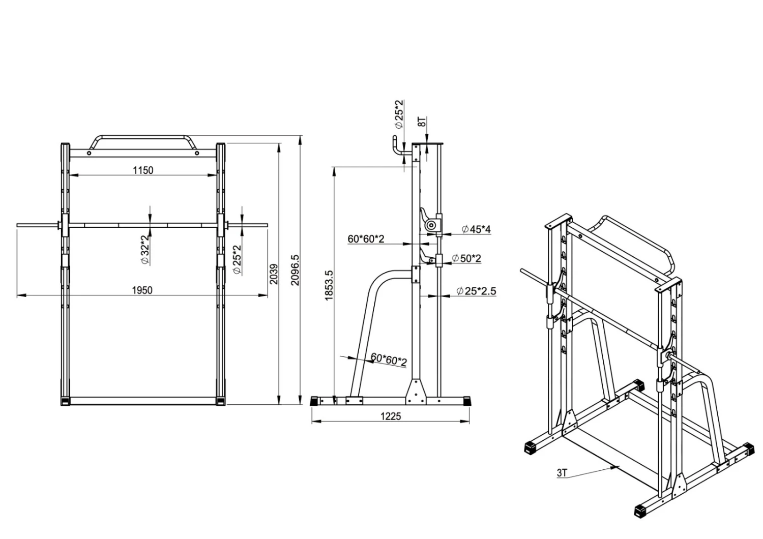 Semi Commercial Smith Machine 2 Semi Commercial Smith Machine - Image 2