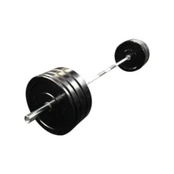 150kg Bumper Plate Set 7ft Olympic Bar