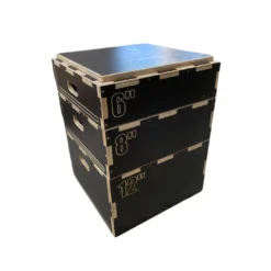 Custom Wooden Stackable Plyo Boxes (Without Logo)